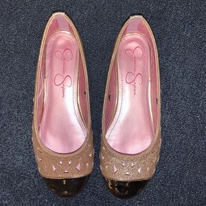 Jessica Simpson Rose gold Geela Flats